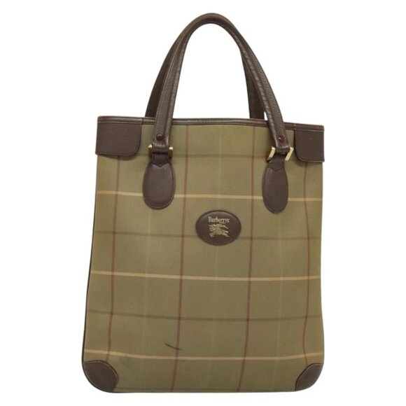 Burberrys Nova Check Tote Bag Canvas Beige Gold - Picture 12 of 16